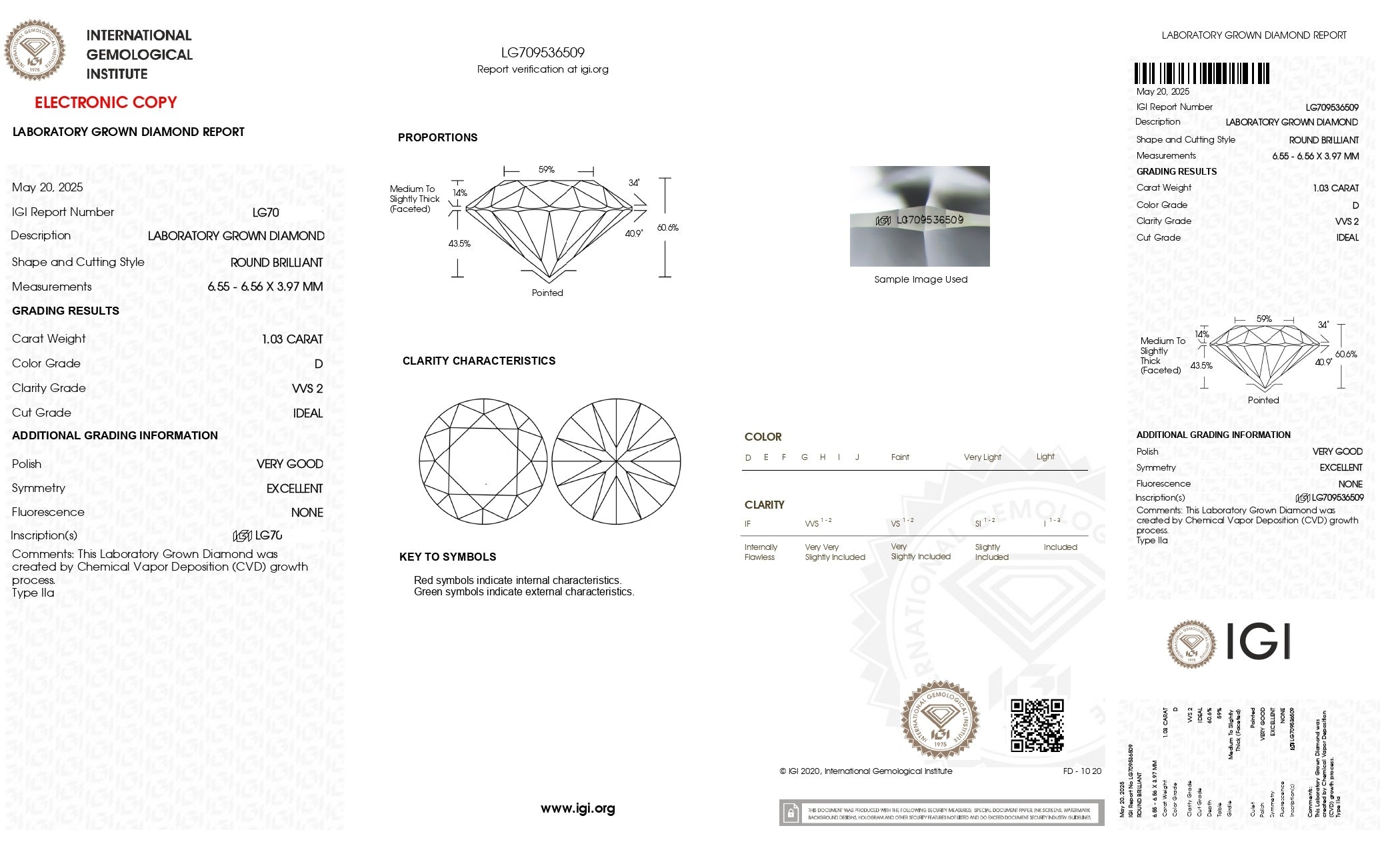 1 CARAT ROUND D COLOR VVS LAB GROWN DIAMOND